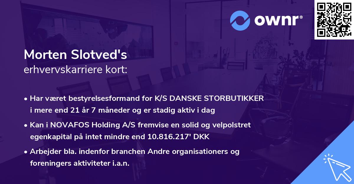 Morten Slotved's erhvervskarriere kort