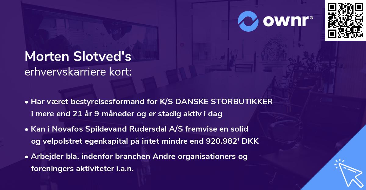 Morten Slotved's erhvervskarriere kort