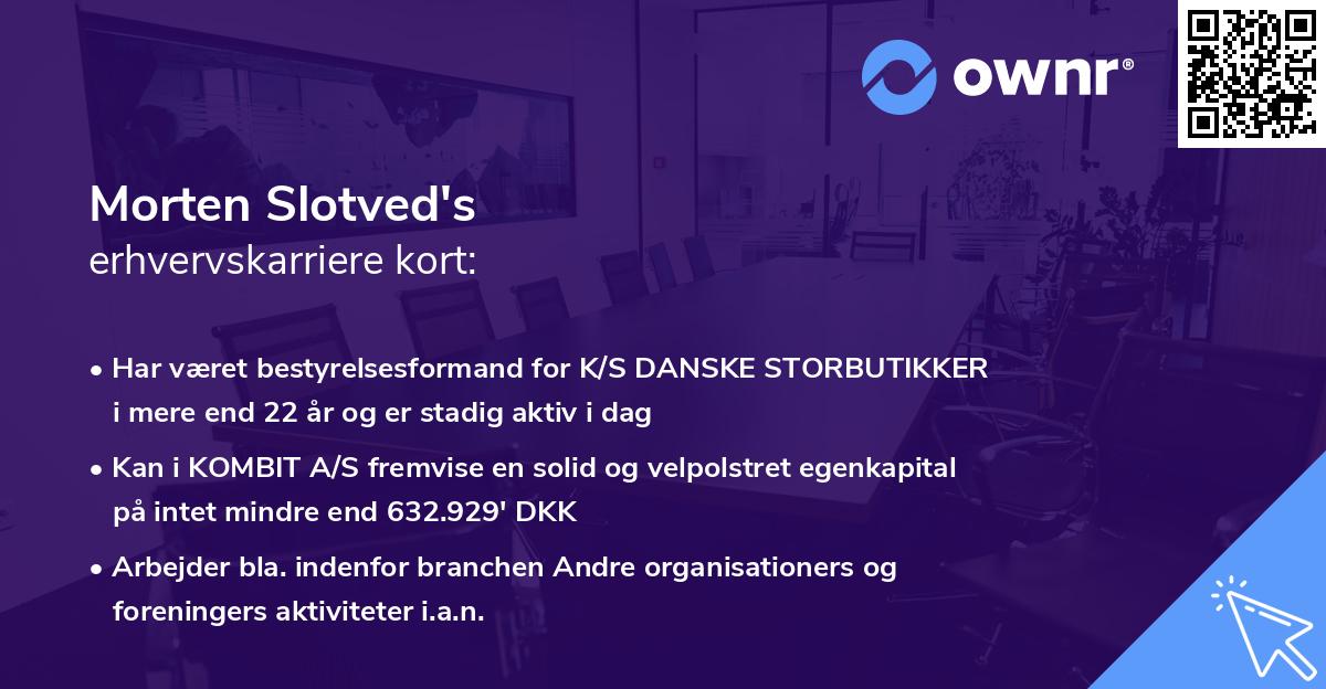 Morten Slotved's erhvervskarriere kort