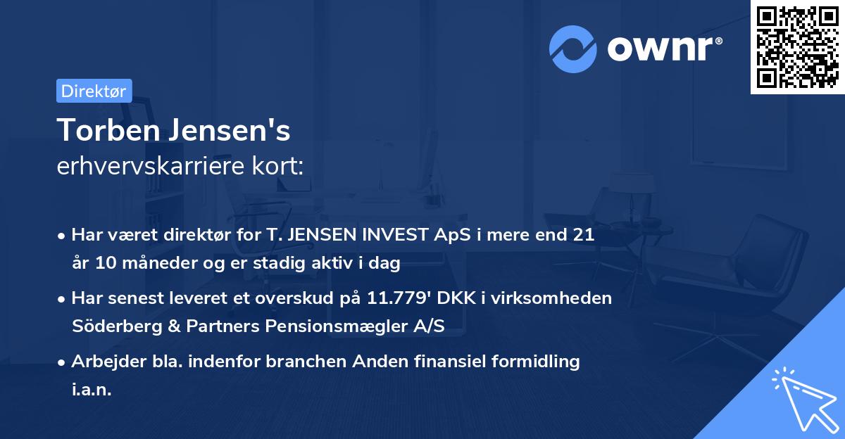 Torben Jensen's erhvervskarriere kort