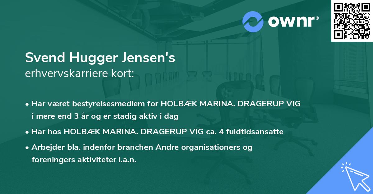 Svend Hugger Jensen's erhvervskarriere kort