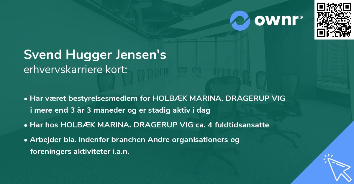 Svend Hugger Jensen's erhvervskarriere kort