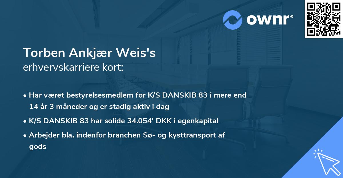 Torben Ankjær Weis's erhvervskarriere kort