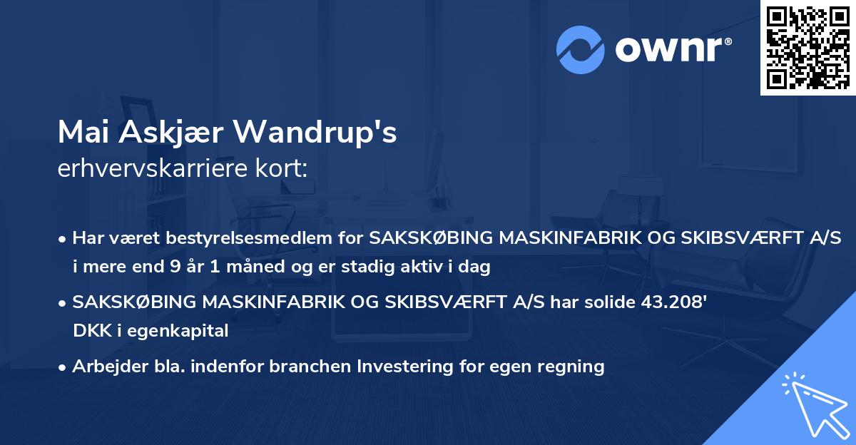 Mai Askjær Wandrup's erhvervskarriere kort