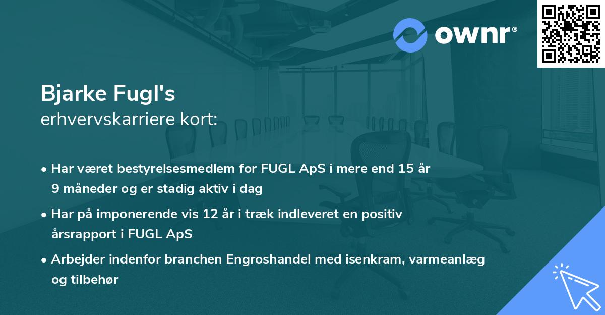 Bjarke Fugl's erhvervskarriere kort