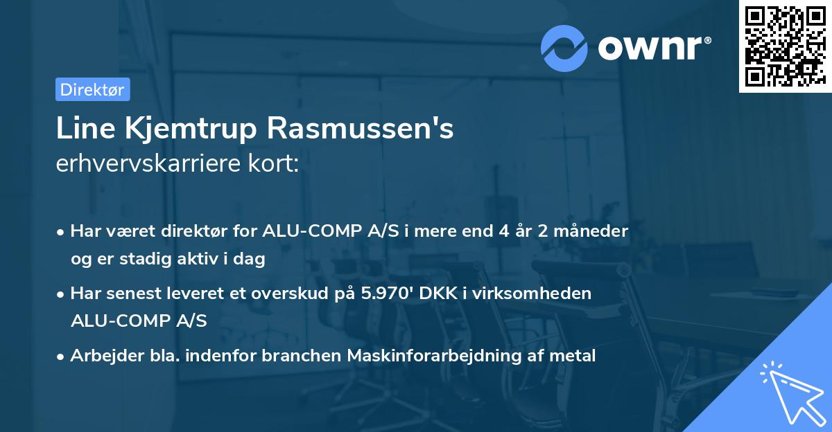 Line Kjemtrup Rasmussen's erhvervskarriere kort
