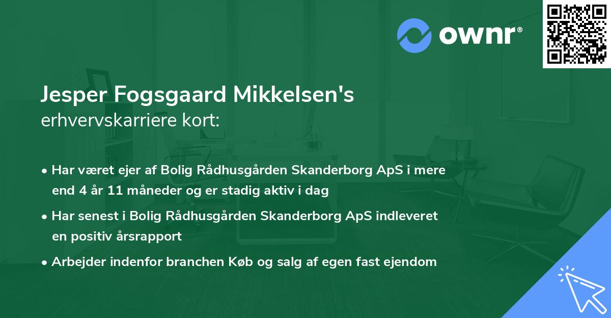 Jesper Fogsgaard Mikkelsen's erhvervskarriere kort