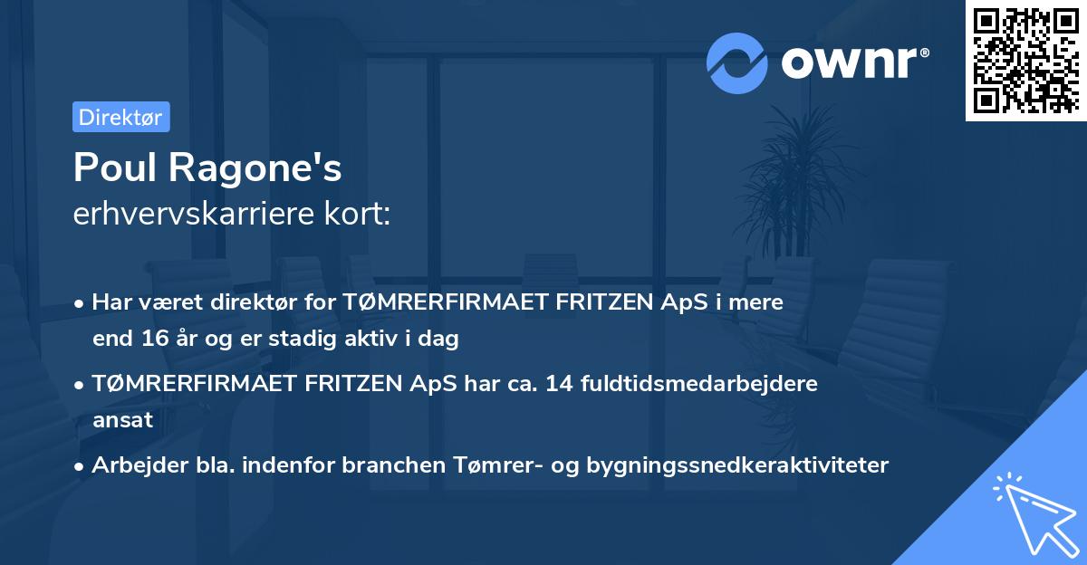 Poul Ragone's erhvervskarriere kort