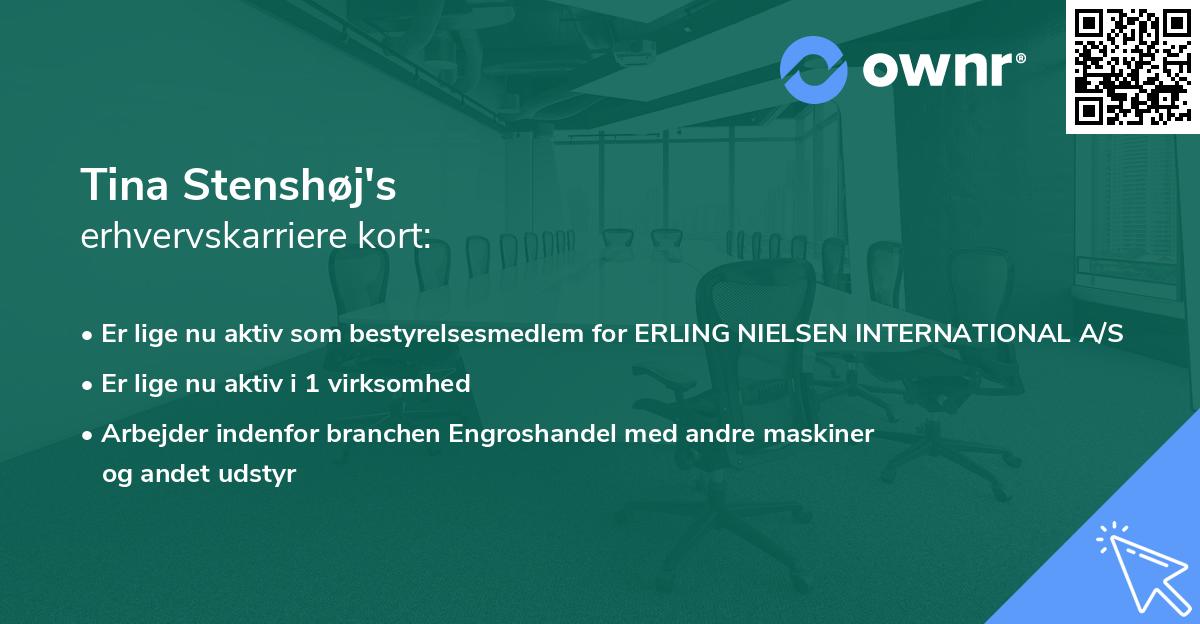 Tina Stenshøj's erhvervskarriere kort