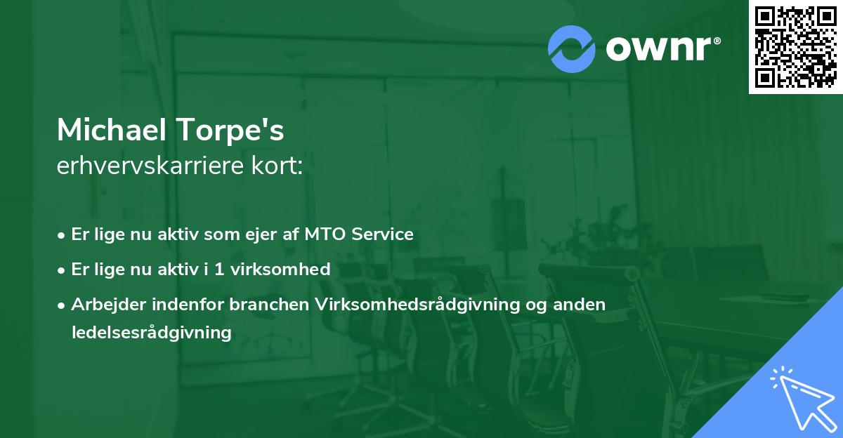 Michael Torpe's erhvervskarriere kort