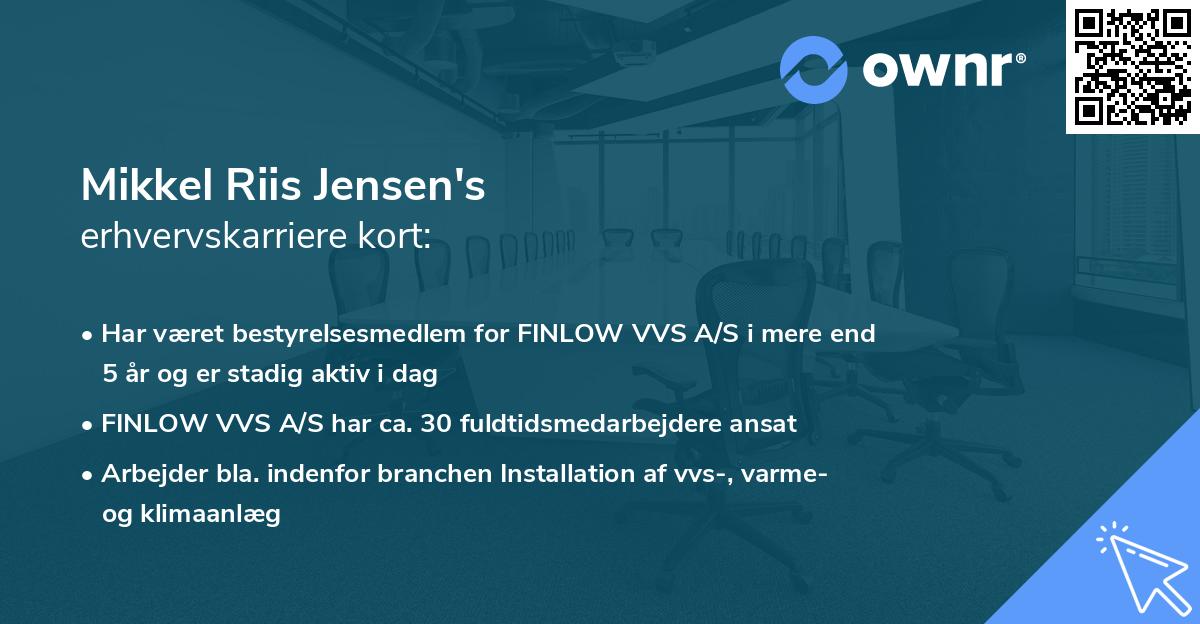 Mikkel Riis Jensen's erhvervskarriere kort