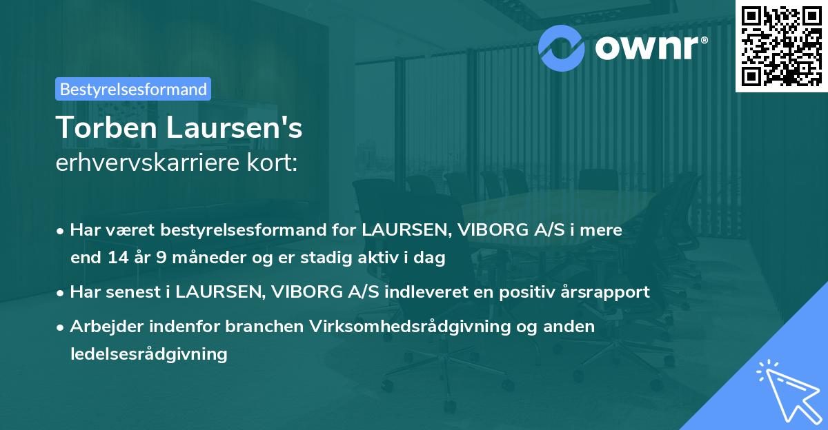 Torben Laursen's erhvervskarriere kort