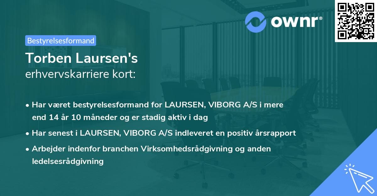 Torben Laursen's erhvervskarriere kort