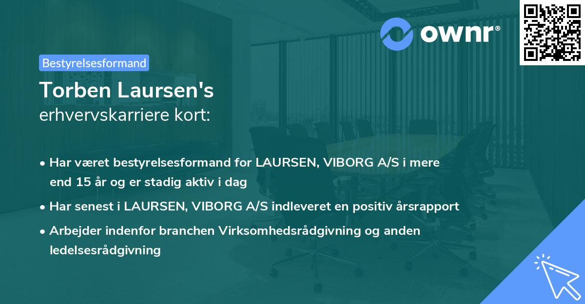 Torben Laursen's erhvervskarriere kort
