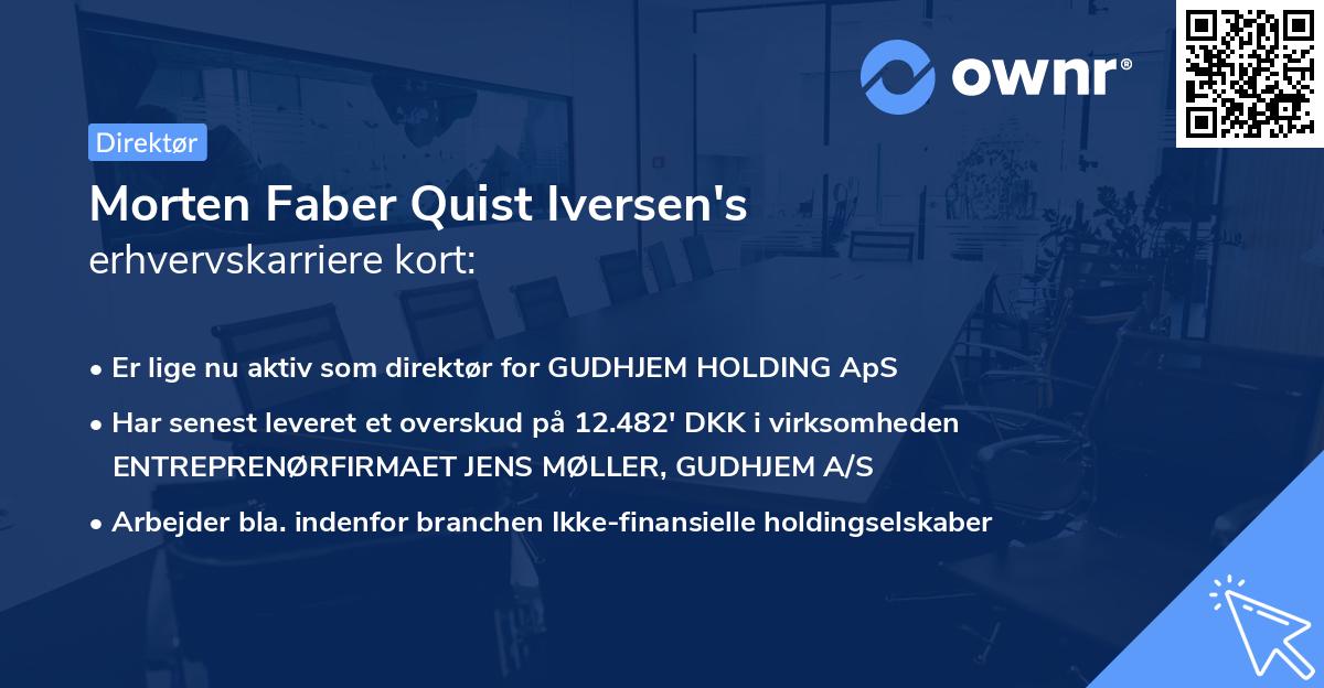 Morten Faber Quist Iversen's erhvervskarriere kort