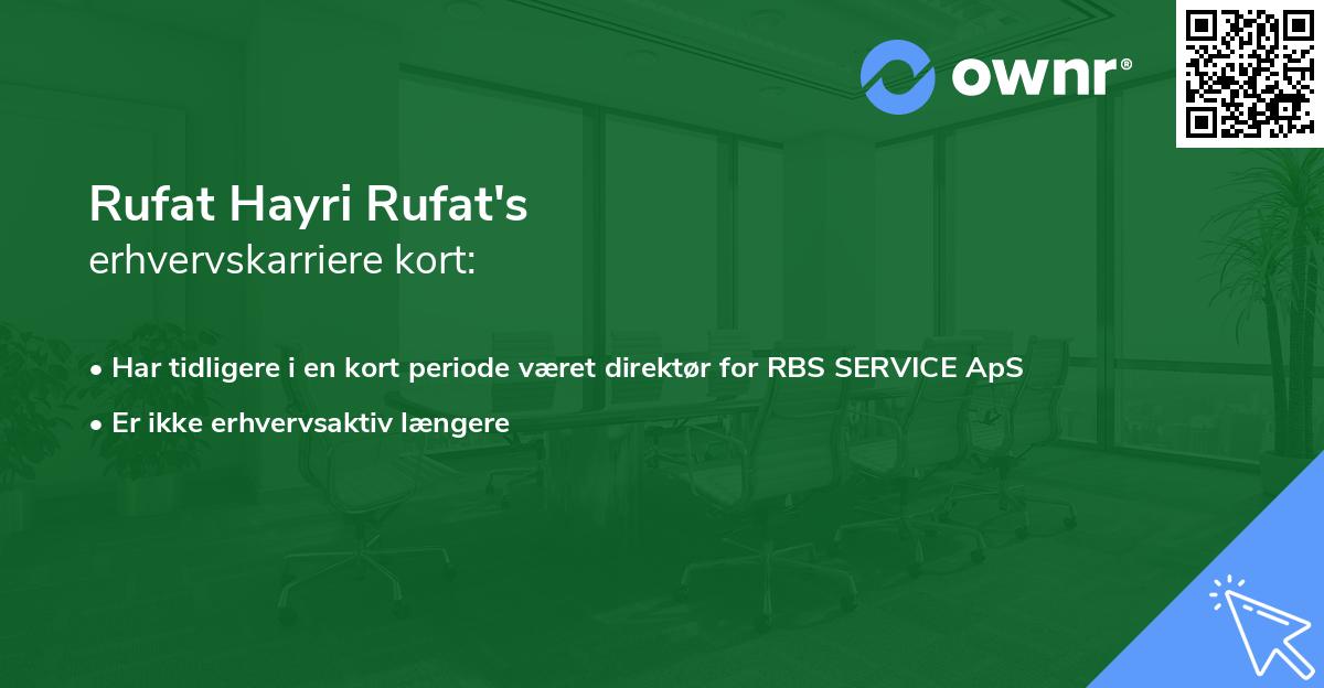 Rufat Hayri Rufat's erhvervskarriere kort
