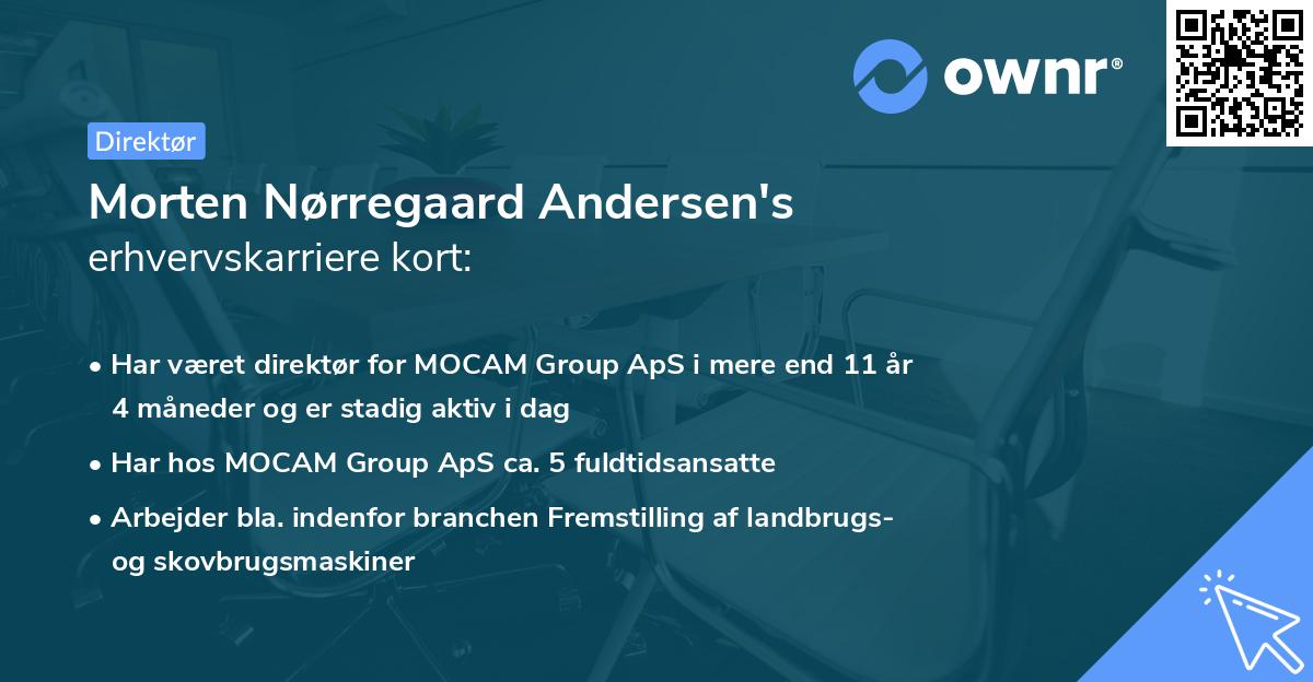 Morten Nørregaard Andersen's erhvervskarriere kort