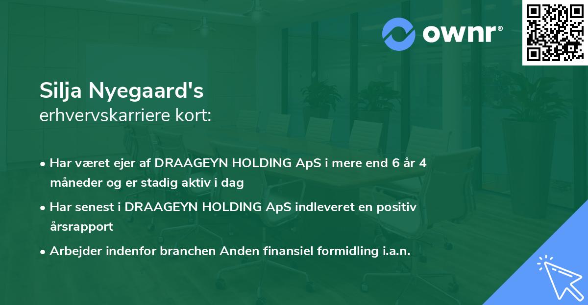 Silja Nyegaard's erhvervskarriere kort