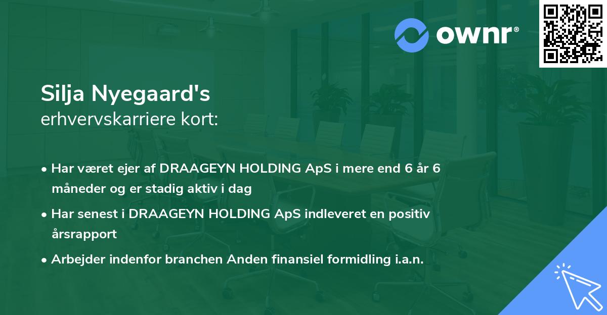 Silja Nyegaard's erhvervskarriere kort
