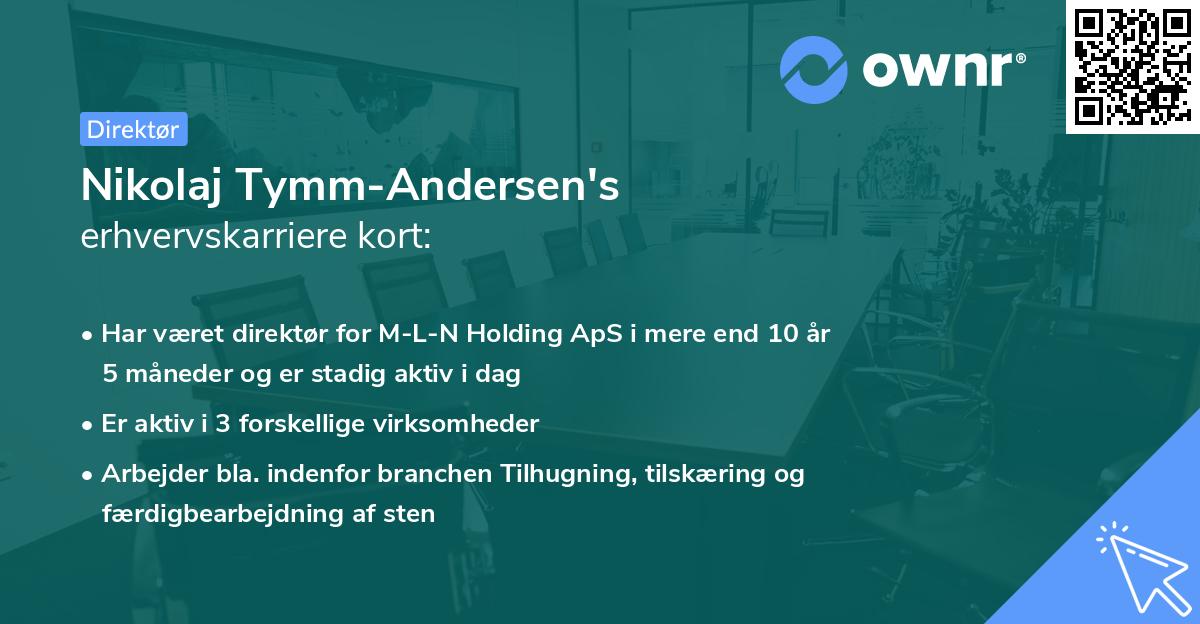 Nikolaj Tymm-Andersen's erhvervskarriere kort