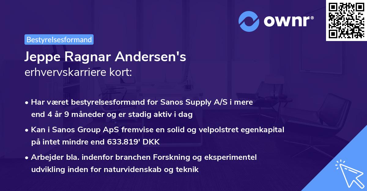 Jeppe Ragnar Andersen's erhvervskarriere kort