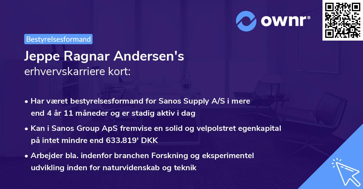 Jeppe Ragnar Andersen's erhvervskarriere kort