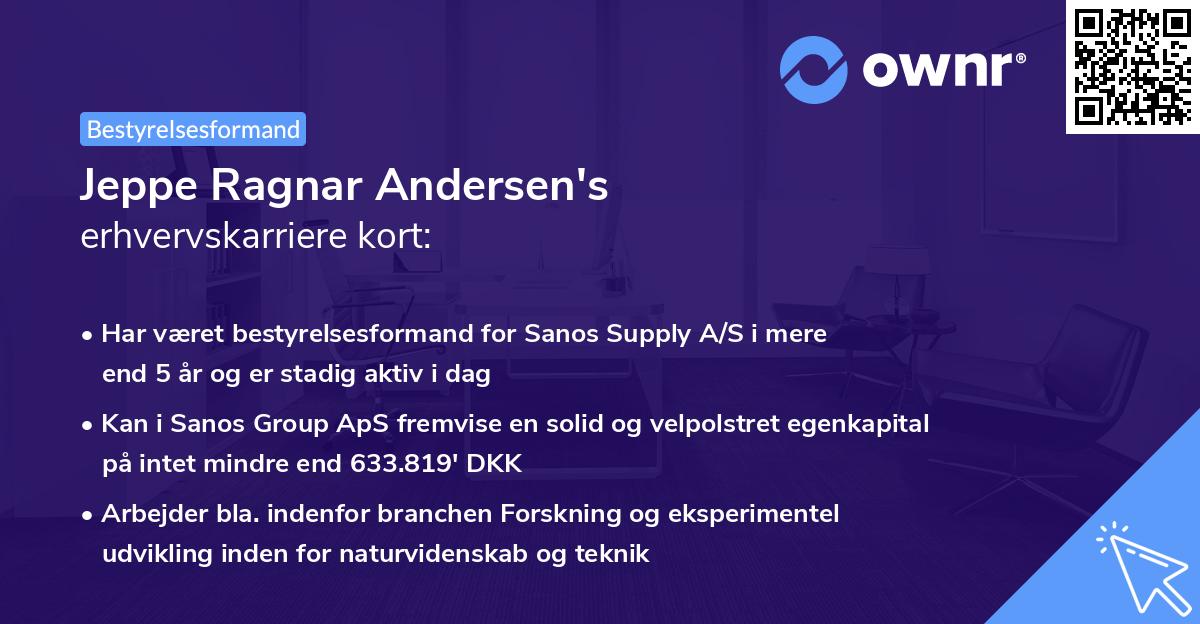 Jeppe Ragnar Andersen's erhvervskarriere kort