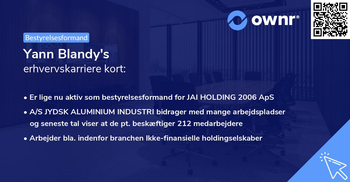 Yann Blandy's erhvervskarriere kort