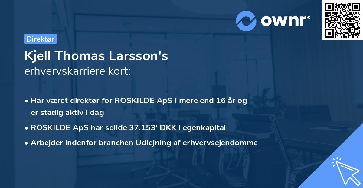 Kjell Thomas Larsson's erhvervskarriere kort