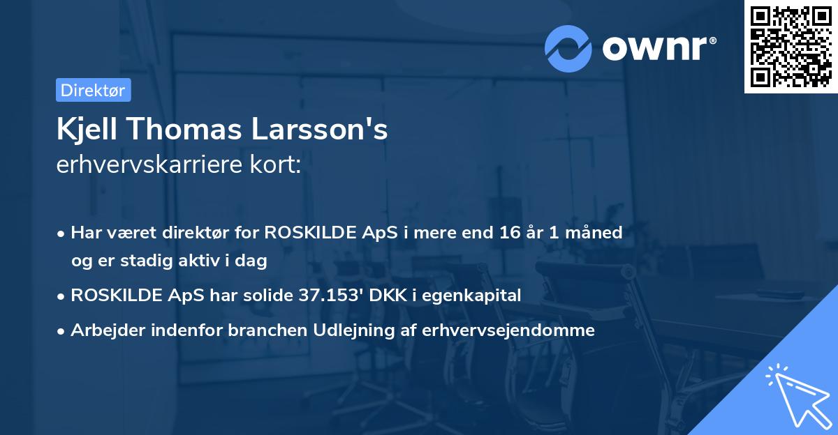 Kjell Thomas Larsson's erhvervskarriere kort