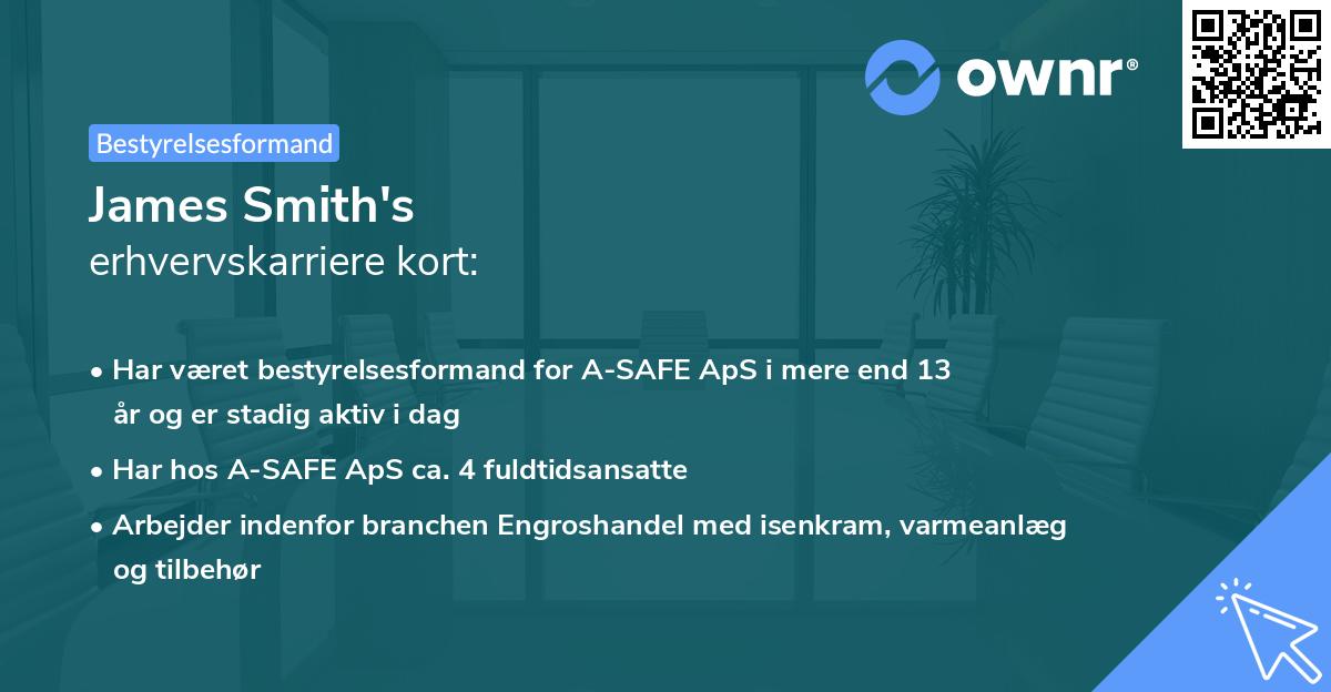 James Smith's erhvervskarriere kort