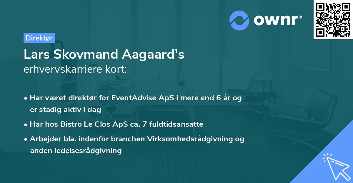 Lars Skovmand Aagaard's erhvervskarriere kort