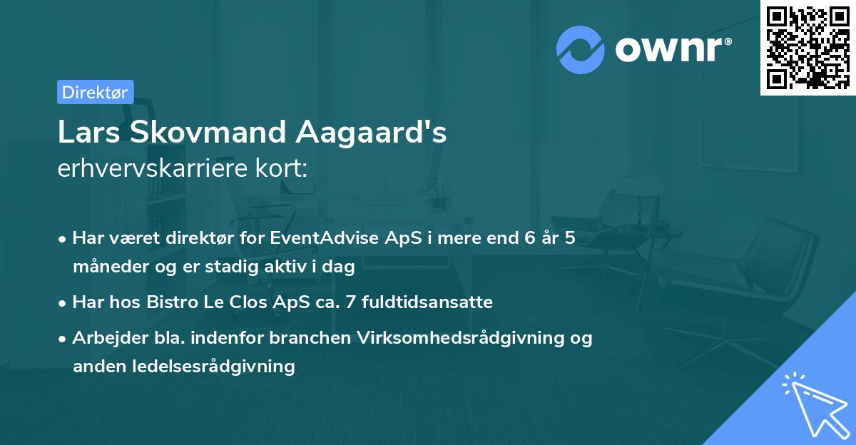 Lars Skovmand Aagaard's erhvervskarriere kort