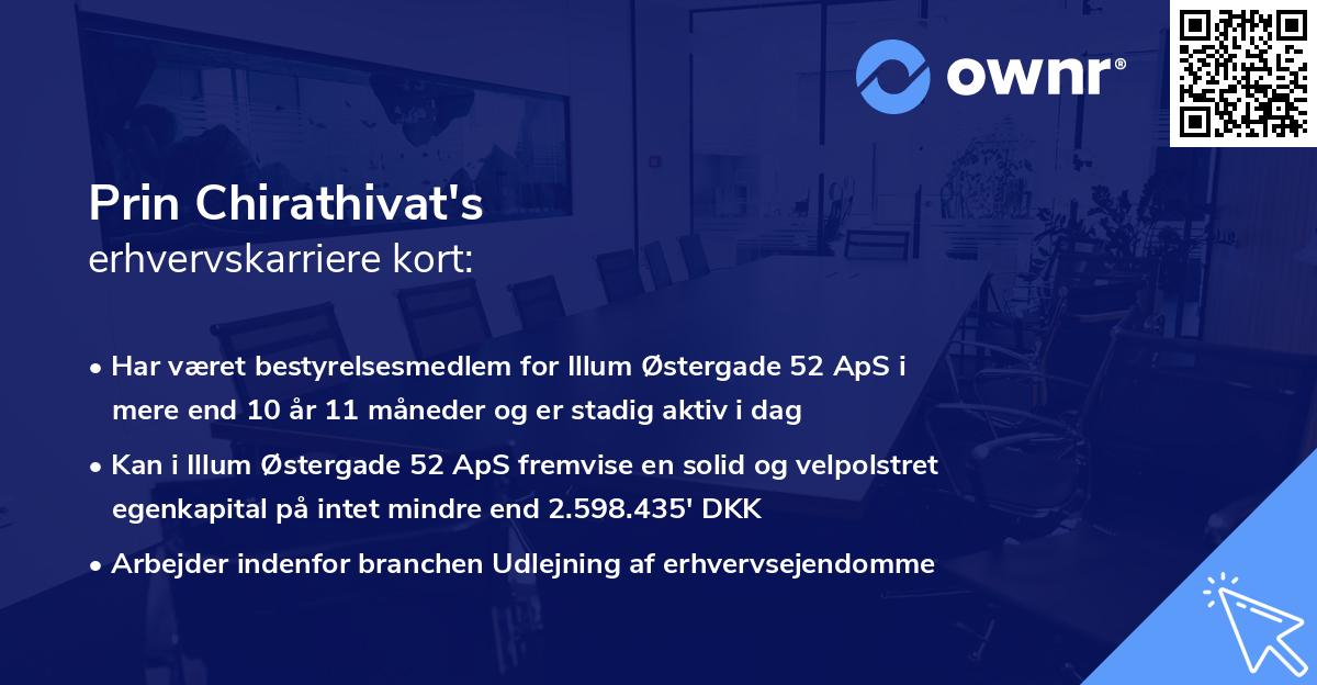 Prin Chirathivat's erhvervskarriere kort