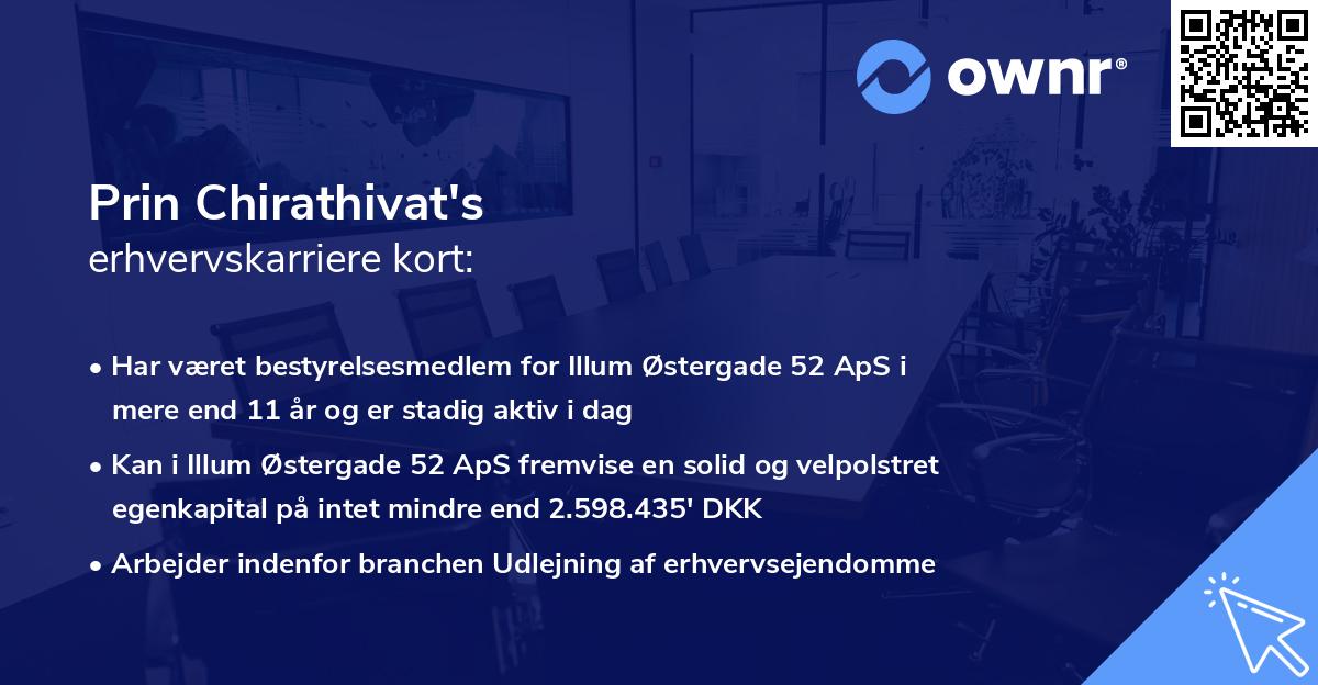 Prin Chirathivat's erhvervskarriere kort