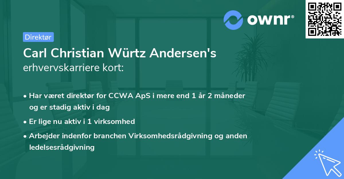 Carl Christian Würtz Andersen's erhvervskarriere kort