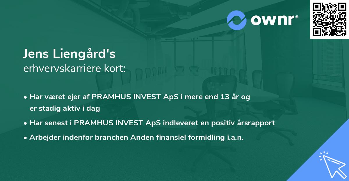 Jens Liengård's erhvervskarriere kort
