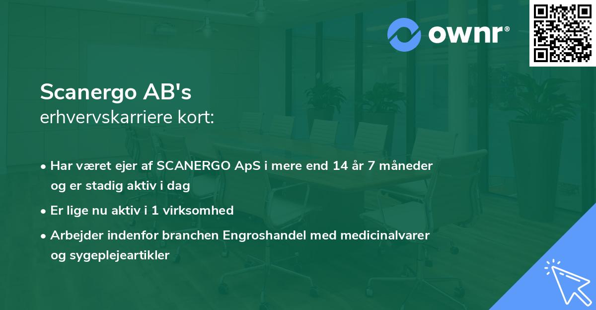 Scanergo AB's erhvervskarriere kort