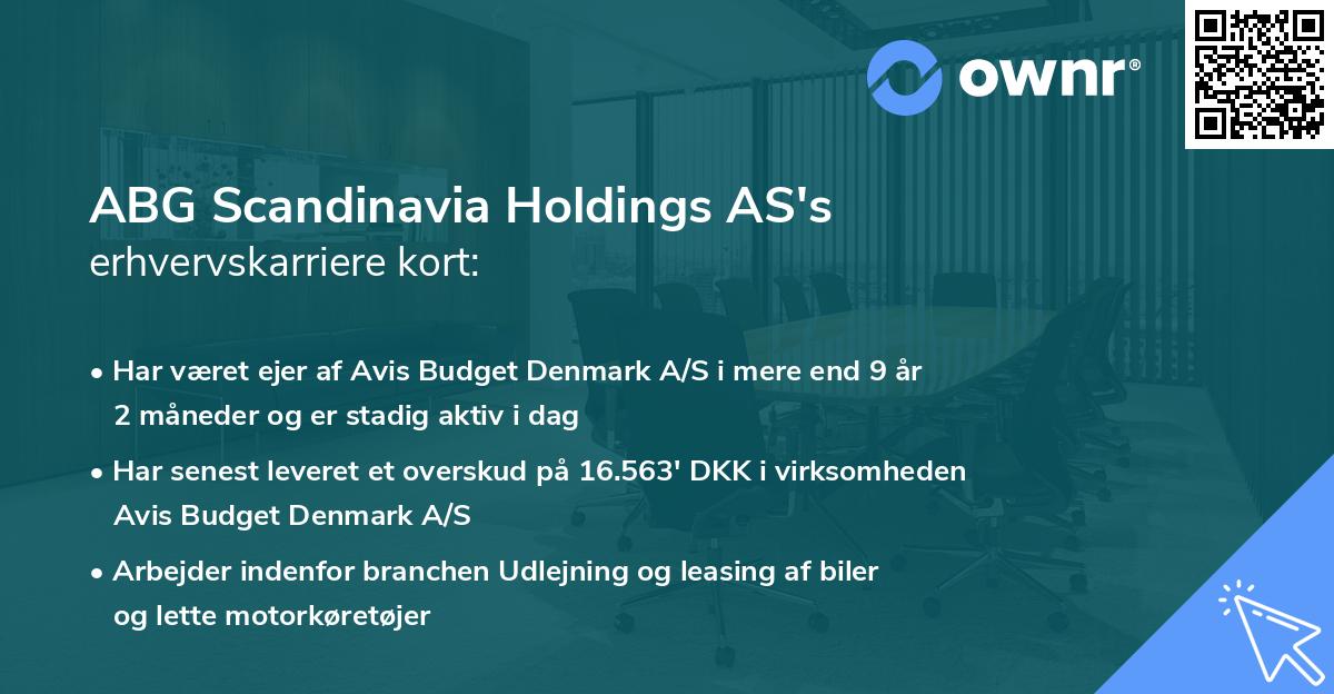 ABG Scandinavia Holdings AS's erhvervskarriere kort