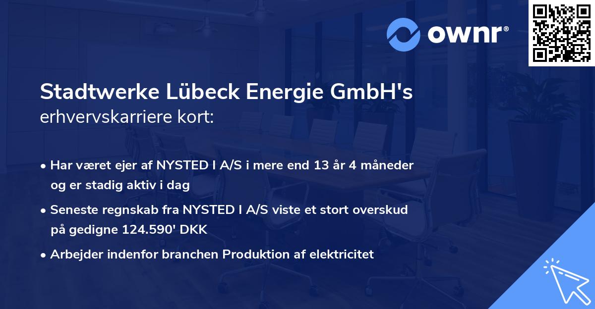 Stadtwerke Lübeck Energie GmbH's erhvervskarriere kort