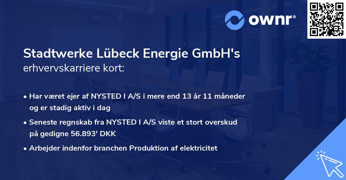 Stadtwerke Lübeck Energie GmbH's erhvervskarriere kort