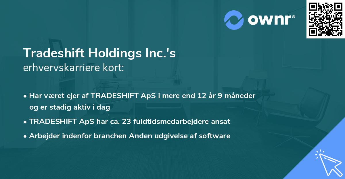 Tradeshift Holdings Inc.'s erhvervskarriere kort