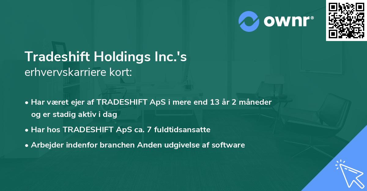 Tradeshift Holdings Inc.'s erhvervskarriere kort