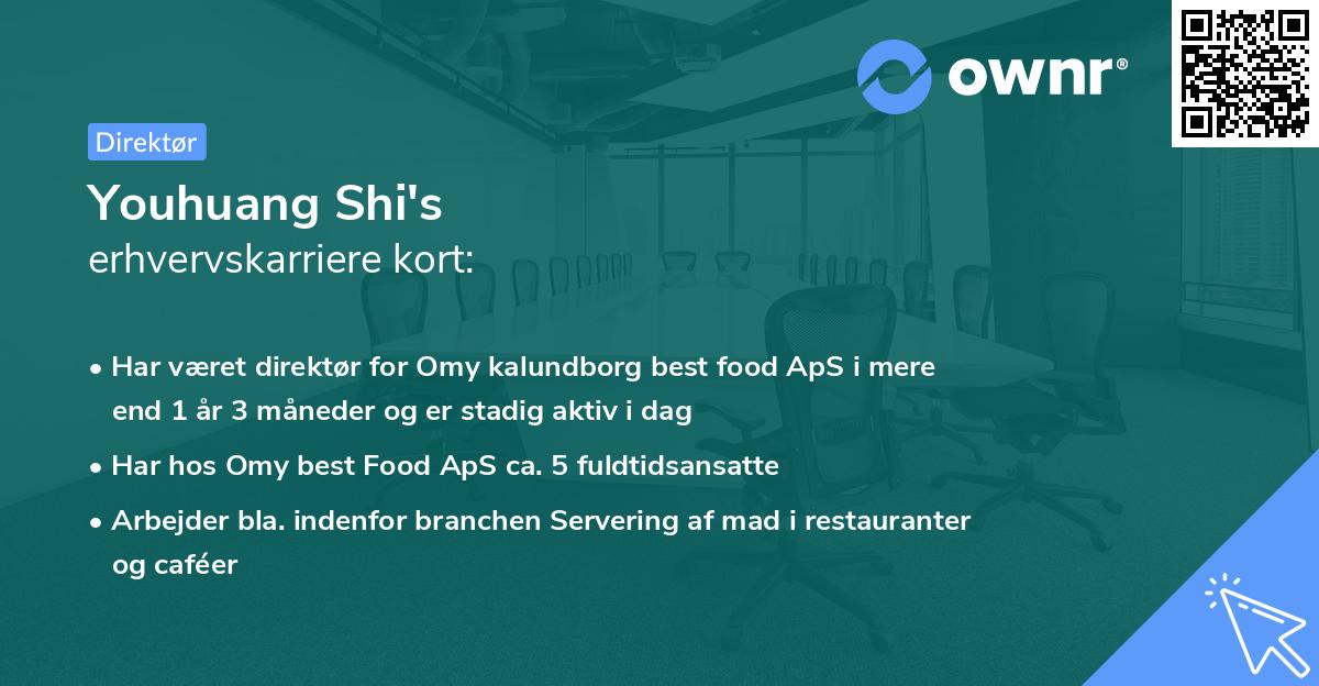 Youhuang Shi's erhvervskarriere kort
