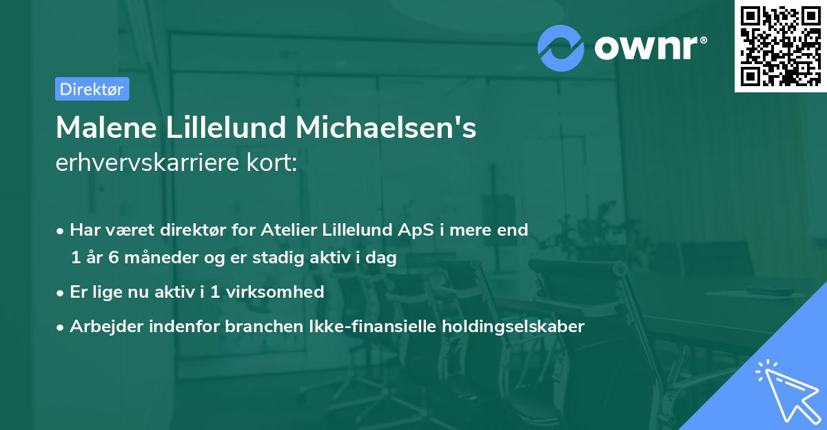 Malene Lillelund Michaelsen's erhvervskarriere kort