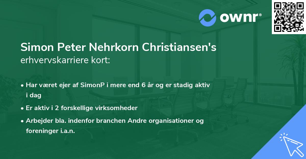 Simon Peter Nehrkorn Christiansen's erhvervskarriere kort