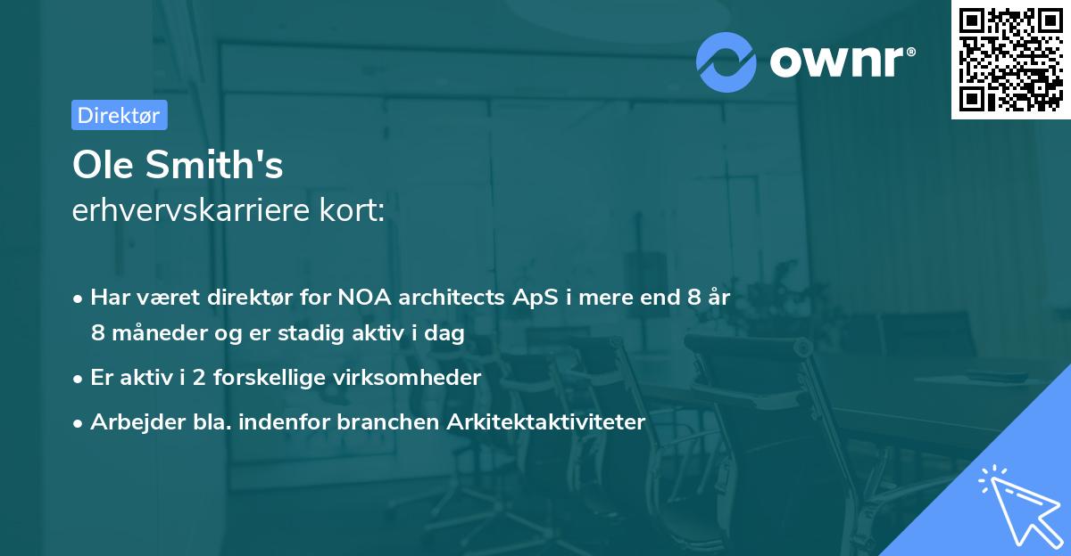Ole Smith's erhvervskarriere kort