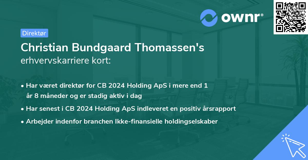 Christian Bundgaard Thomassen's erhvervskarriere kort