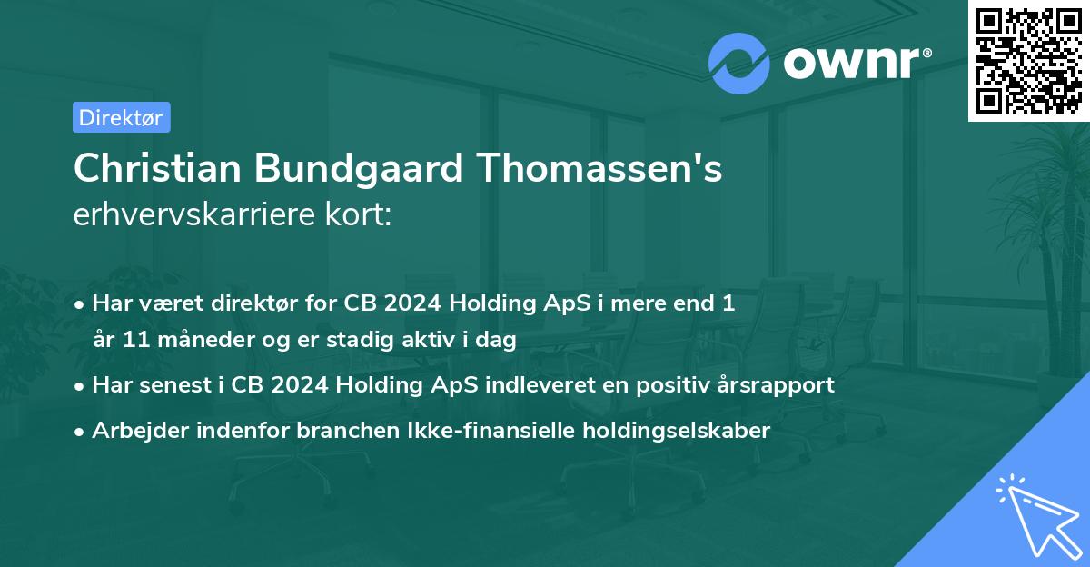 Christian Bundgaard Thomassen's erhvervskarriere kort