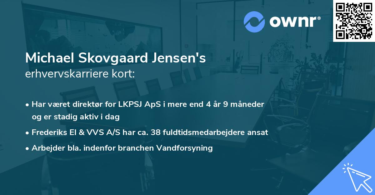 Michael Skovgaard Jensen's erhvervskarriere kort
